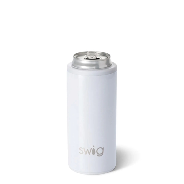 12 oz SWIG® Stainless Steel Insulated Slim Can Cooler - 12 oz SWIG® Stainless Steel Insulated Slim Can Cooler - Image 3 of 18