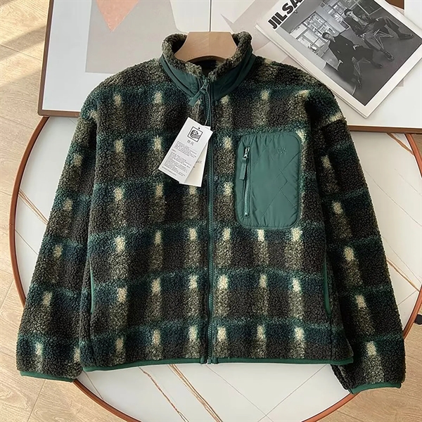 Spring Loose Standing Collar Windproof Lamb Fleece Overcoat - Spring Loose Standing Collar Windproof Lamb Fleece Overcoat - Image 4 of 6