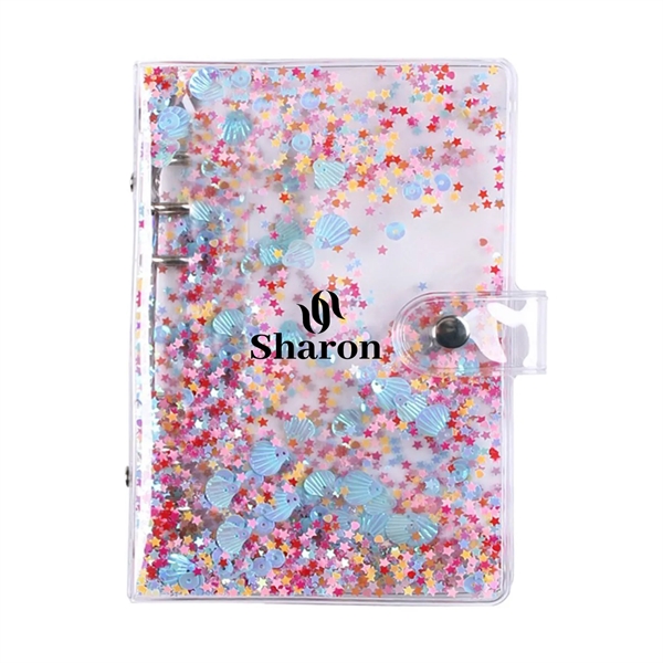 Clear Glitter Binder Notebook Cover - Clear Glitter Binder Notebook Cover - Image 0 of 4