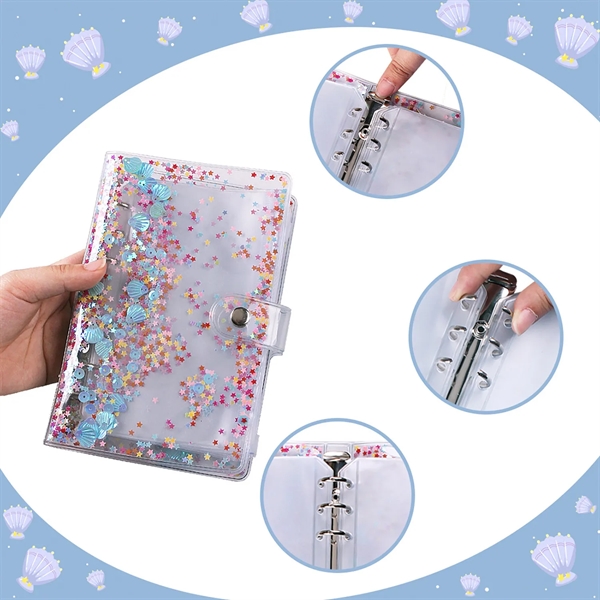 Clear Glitter Binder Notebook Cover - Clear Glitter Binder Notebook Cover - Image 1 of 4