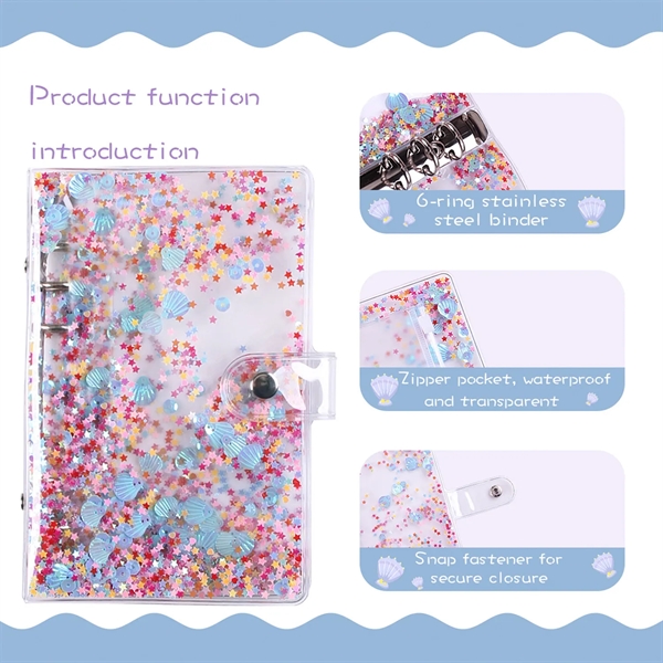 Clear Glitter Binder Notebook Cover - Clear Glitter Binder Notebook Cover - Image 4 of 4
