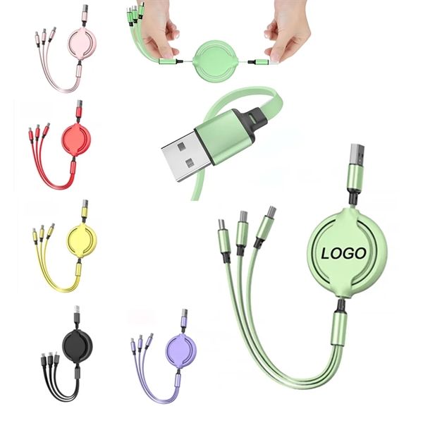 3 In 1 Phone Charger Cable - 3 In 1 Phone Charger Cable - Image 0 of 4