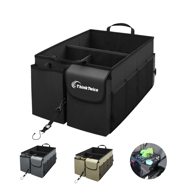Compact Car Trunk Organizer with Adjustable Straps - Compact Car Trunk Organizer with Adjustable Straps - Image 0 of 3