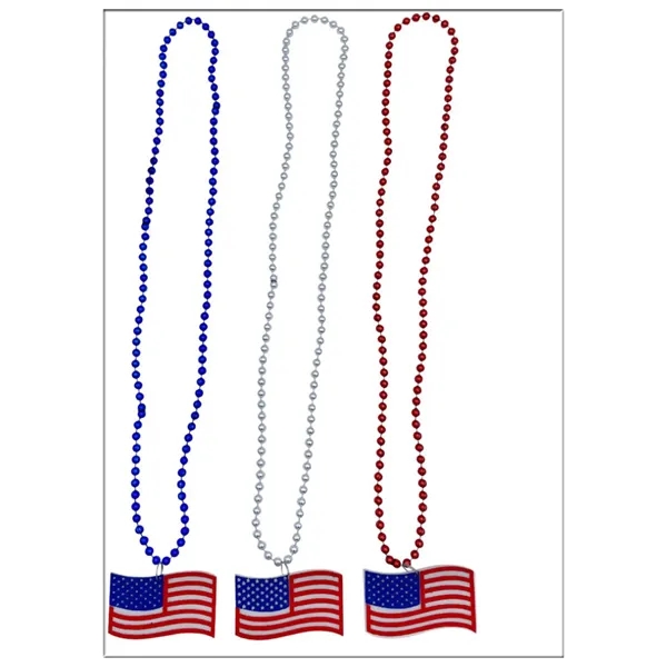 National Day Decorative Beaded Necklace - National Day Decorative Beaded Necklace - Image 1 of 5