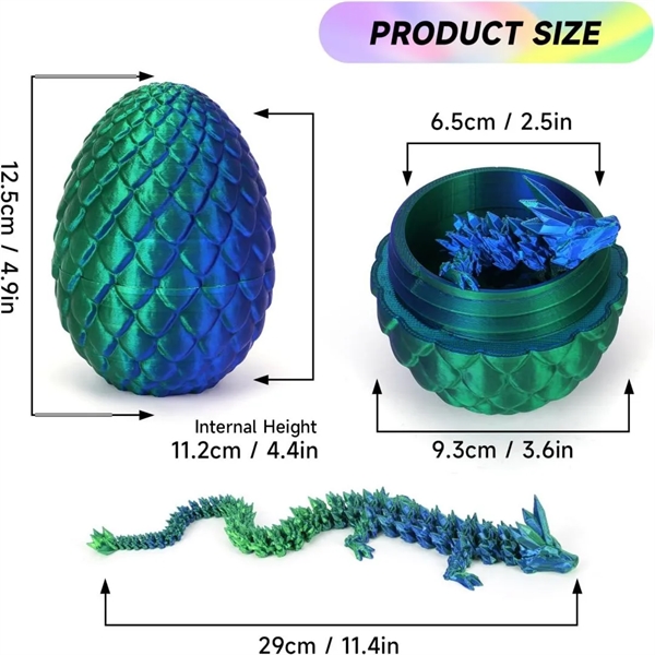 3D Printed Dragon Egg Fidget Toy - 3D Printed Dragon Egg Fidget Toy - Image 3 of 5