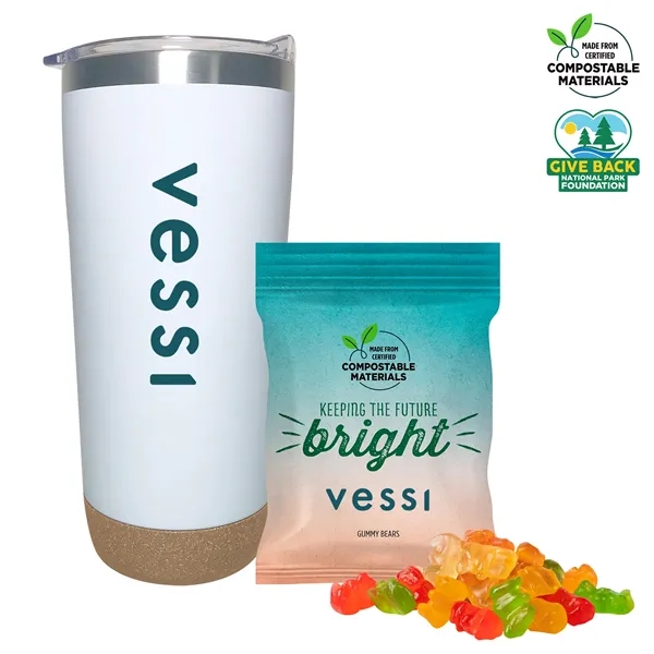 Cork Base Double Wall Tumbler w/Compostable Bag Gummy Bears - Cork Base Double Wall Tumbler w/Compostable Bag Gummy Bears - Image 0 of 1