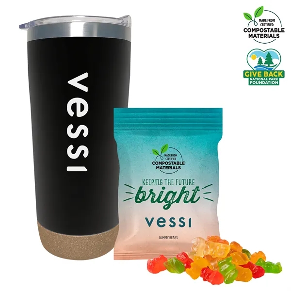 Cork Base Double Wall Tumbler w/Compostable Bag Gummy Bears - Cork Base Double Wall Tumbler w/Compostable Bag Gummy Bears - Image 1 of 1