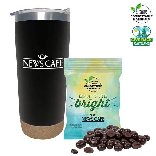 Double Wall Tumbler Compostable bag Dark Choc Espresso Beans - Double Wall Tumbler Compostable bag Dark Choc Espresso Beans - Image 0 of 1