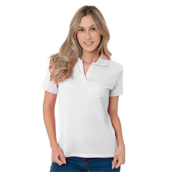 Bayside Ladies' USA Made Johnny Collar Polo - Bayside Ladies' USA Made Johnny Collar Polo - Image 6 of 11