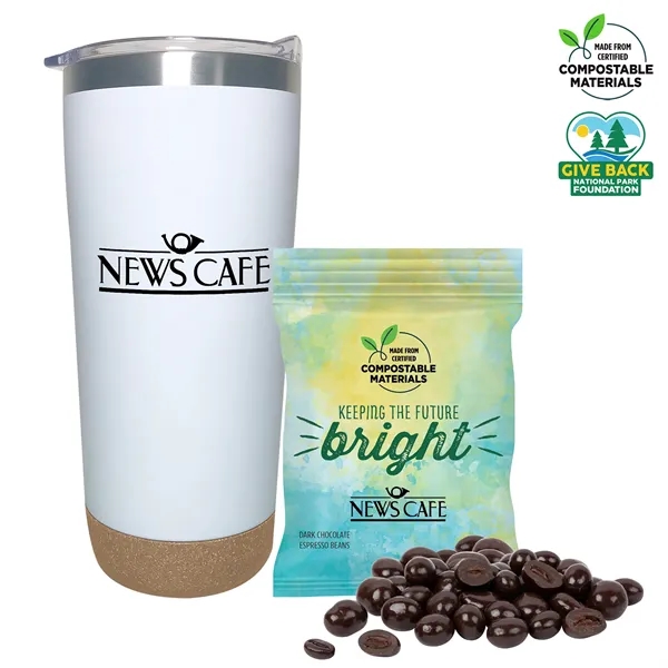 Custom Double Wall Tumbler Compostable bag Dark Choc Espresso Beans