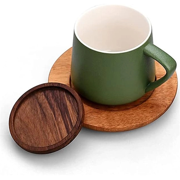 Coffee/Tea Ceramic Cup with Handle and Lid - Coffee/Tea Ceramic Cup with Handle and Lid - Image 2 of 2