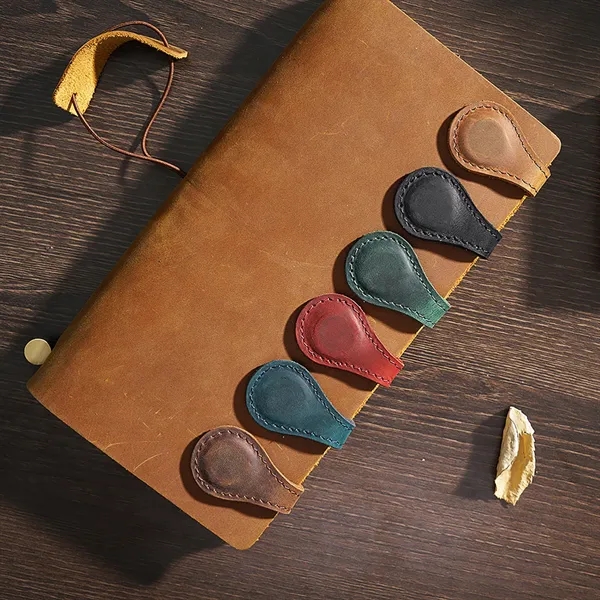Magnetic Leather Bookmarks Book Marker Clips - Magnetic Leather Bookmarks Book Marker Clips - Image 2 of 4