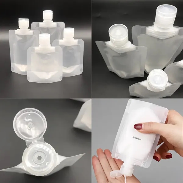 Travel Size Refillable Squeeze Toiletry Pouch Spout Bag - Travel Size Refillable Squeeze Toiletry Pouch Spout Bag - Image 1 of 2