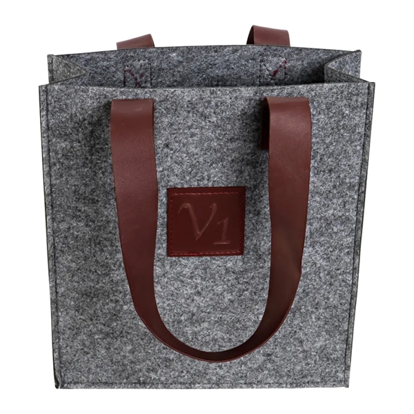 3-Bottle Felt Wine Tote - 3-Bottle Felt Wine Tote - Image 5 of 17