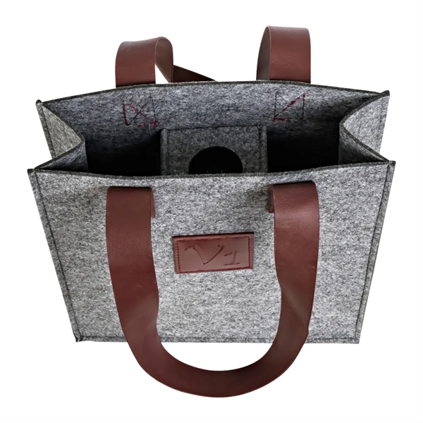 3-Bottle Felt Wine Tote - 3-Bottle Felt Wine Tote - Image 6 of 17