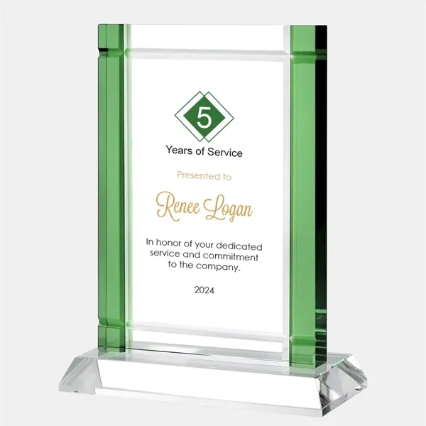 Color Imprinted Classic Deco Award (Crystal Base)