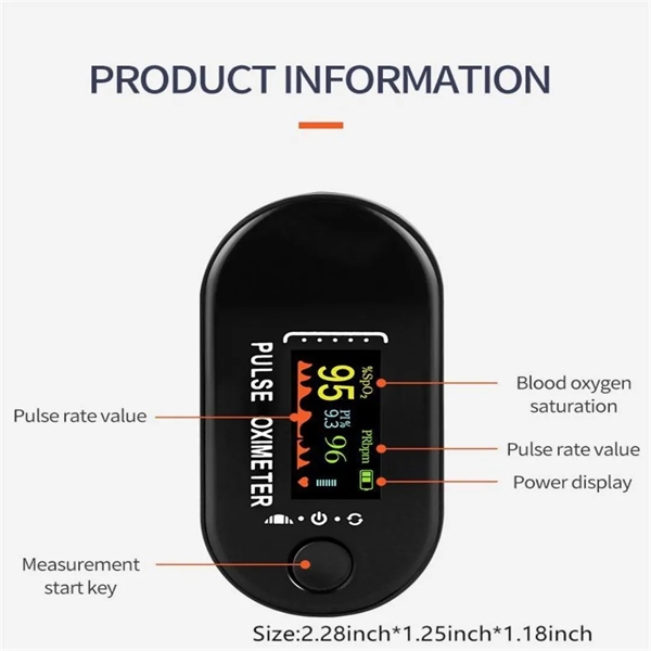 Colored Large Screen Fingertip Pulse Oximeter - Colored Large Screen Fingertip Pulse Oximeter - Image 1 of 4