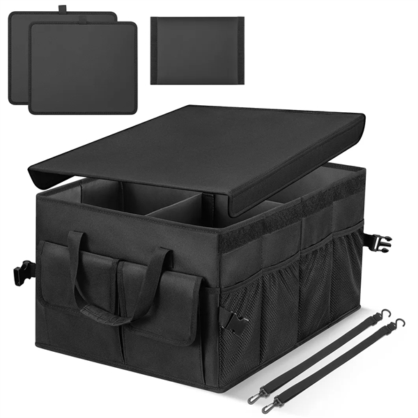Collapsible Car Trunk Organizer with Cover - Collapsible Car Trunk Organizer with Cover - Image 0 of 3