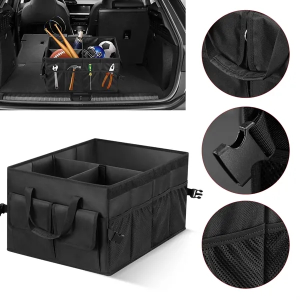 Collapsible Car Trunk Organizer with Cover - Collapsible Car Trunk Organizer with Cover - Image 1 of 3