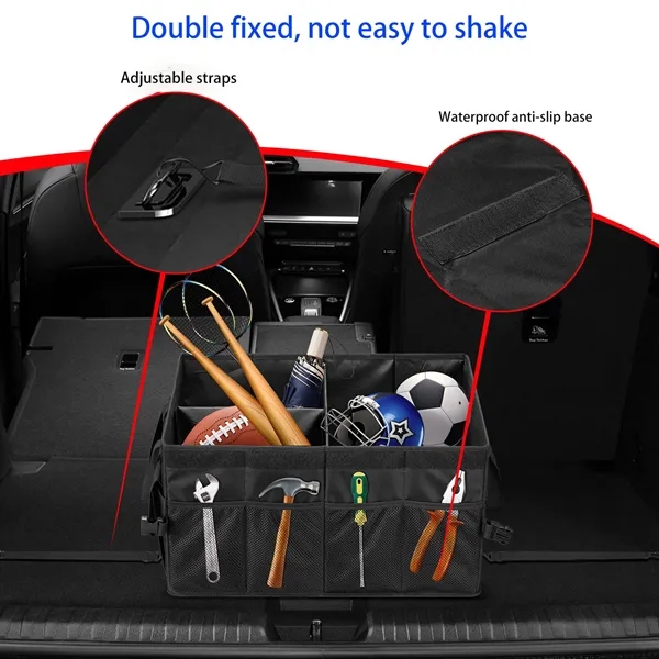 Collapsible Car Trunk Organizer with Cover - Collapsible Car Trunk Organizer with Cover - Image 2 of 3
