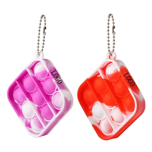 Mini Square Bubble Fidget Keychain