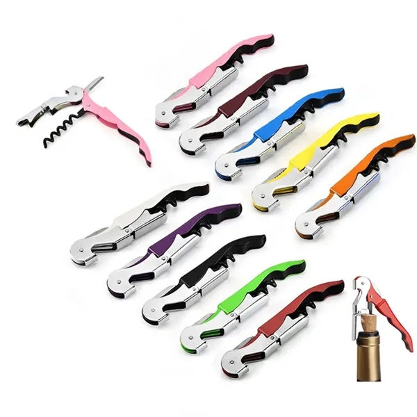 Double Hinge Waiter Corkscrew Wine Bottle Opener - Double Hinge Waiter Corkscrew Wine Bottle Opener - Image 0 of 4