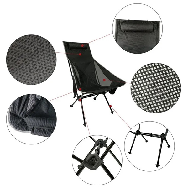 Outdoor Aluminum Alloy Camping Folding Chair - Outdoor Aluminum Alloy Camping Folding Chair - Image 2 of 5