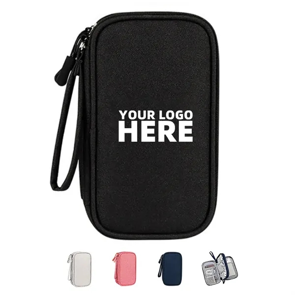 Double Layer Data Cable Storage Bag - Double Layer Data Cable Storage Bag - Image 0 of 6