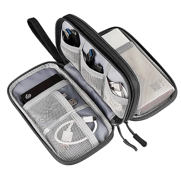 Double Layer Data Cable Storage Bag - Double Layer Data Cable Storage Bag - Image 6 of 6