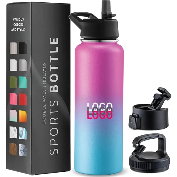 32oz. Insulated Water Bottle With Straw - 32oz. Insulated Water Bottle With Straw - Image 0 of 2