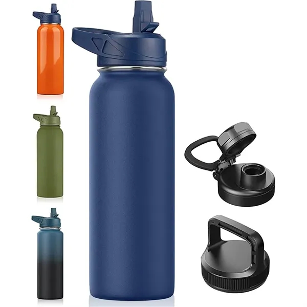 32oz. Insulated Water Bottle With Straw - 32oz. Insulated Water Bottle With Straw - Image 1 of 2