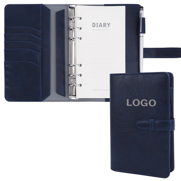 Leather A6 Binder Notebook - Leather A6 Binder Notebook - Image 0 of 4