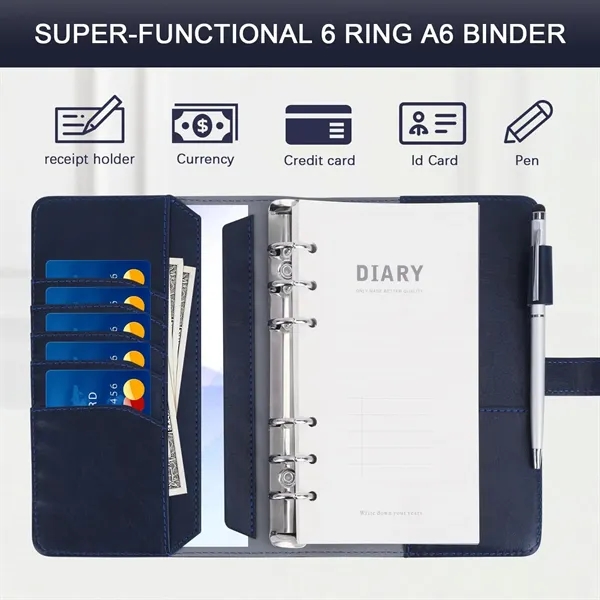 Leather A6 Binder Notebook - Leather A6 Binder Notebook - Image 1 of 4