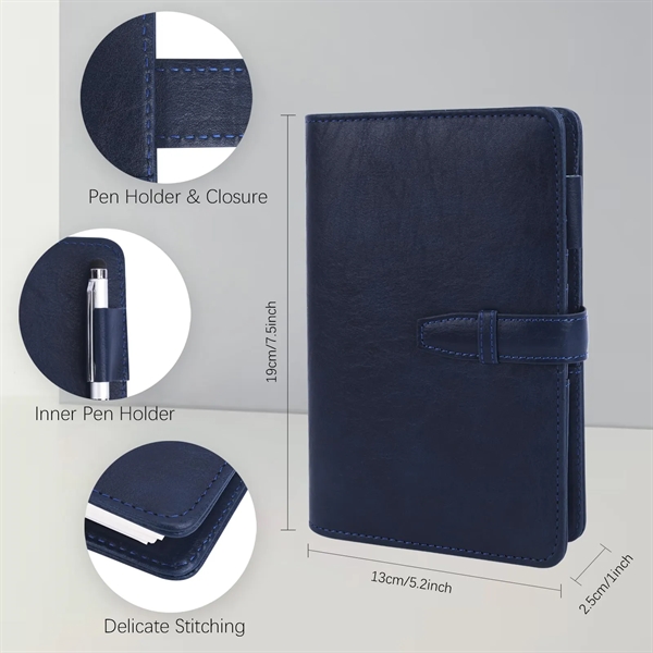 Leather A6 Binder Notebook - Leather A6 Binder Notebook - Image 2 of 4