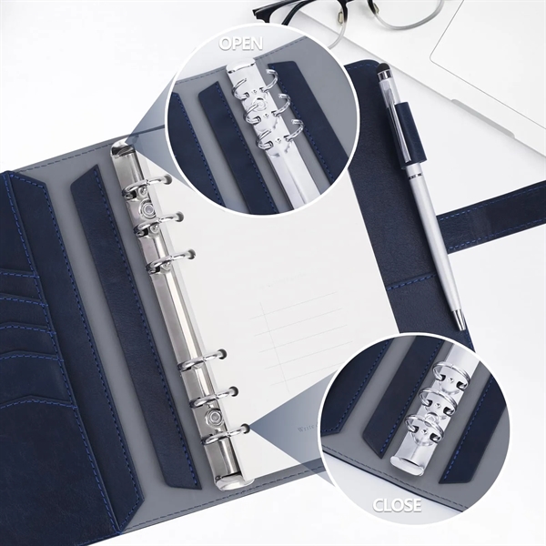 Leather A6 Binder Notebook - Leather A6 Binder Notebook - Image 3 of 4