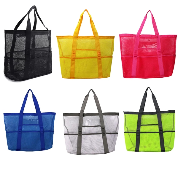Foldable Mesh Beach Bag - Foldable Mesh Beach Bag - Image 1 of 7