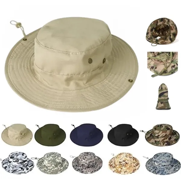 Unisex Boonie Hat Summer Travel Beach Sun Cap - Unisex Boonie Hat Summer Travel Beach Sun Cap - Image 0 of 4