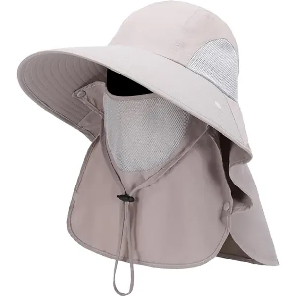 Wide Brim Fishing Hat w/Face Cover & Neck Flap - Wide Brim Fishing Hat w/Face Cover & Neck Flap - Image 5 of 5