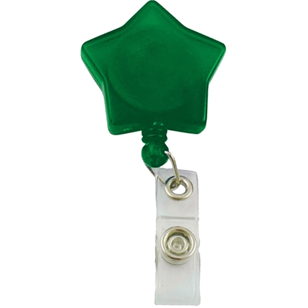 Star Shaped Retractable Badge Reel w/ Belt Clip backing - Star Shaped Retractable Badge Reel w/ Belt Clip backing - Image 6 of 10