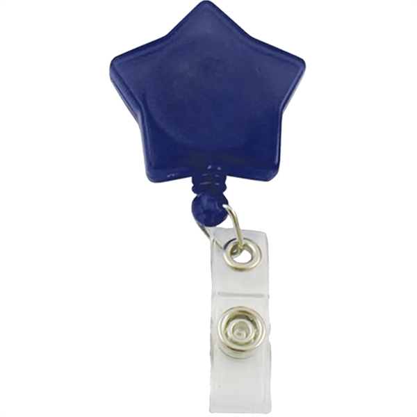 Star Shaped Retractable Badge Reel w/ Belt Clip backing - Star Shaped Retractable Badge Reel w/ Belt Clip backing - Image 7 of 10