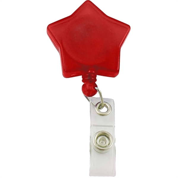 Star Shaped Retractable Badge Reel w/ Belt Clip backing - Star Shaped Retractable Badge Reel w/ Belt Clip backing - Image 8 of 10