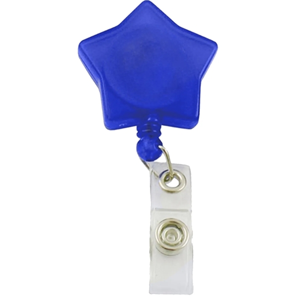 Star Shaped Retractable Badge Reel w/ Belt Clip backing - Star Shaped Retractable Badge Reel w/ Belt Clip backing - Image 9 of 10
