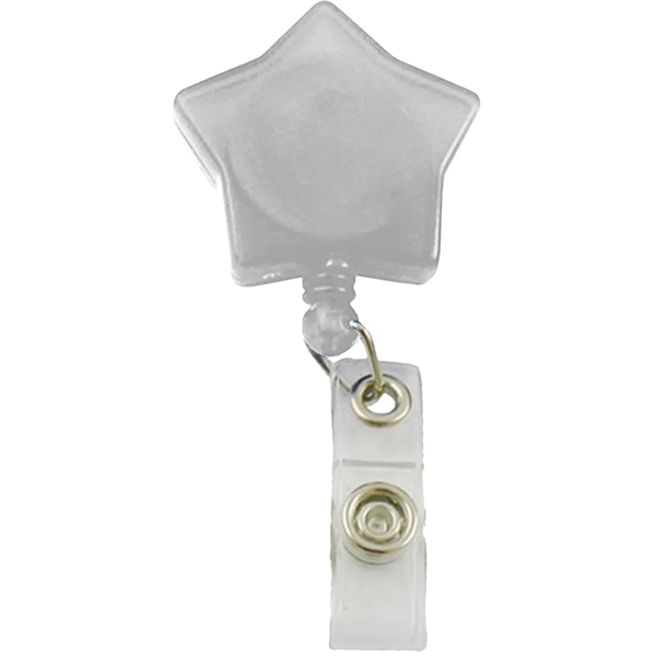 Star Shaped Retractable Badge Reel w/ Belt Clip backing - Star Shaped Retractable Badge Reel w/ Belt Clip backing - Image 10 of 10