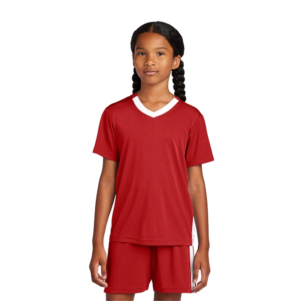 Sport-Tek Youth Competitor United V-Neck