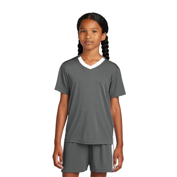 Sport-Tek Youth Competitor United V-Neck