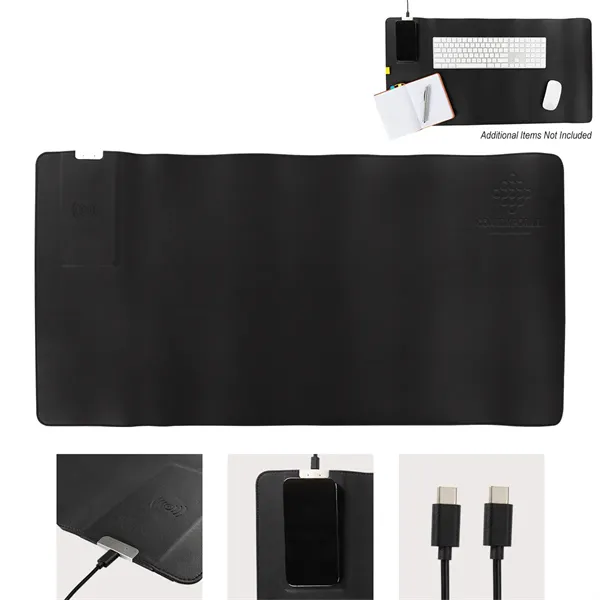 Desk Mat With 15W Wireless Charger - Desk Mat With 15W Wireless Charger - Image 4 of 4