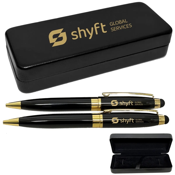 Brass Ballpoint Stylus Pen and Mechanical Pencil Box Set - Brass Ballpoint Stylus Pen and Mechanical Pencil Box Set - Image 0 of 5