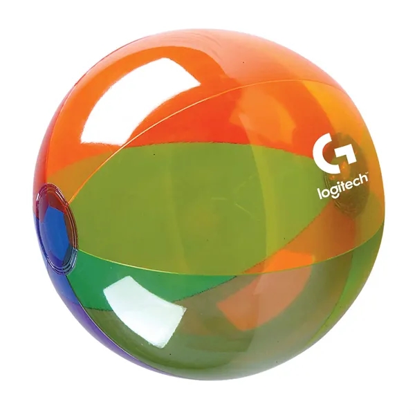 Translucent 16" Multi-Color Round Beach Ball - Translucent 16" Multi-Color Round Beach Ball - Image 2 of 2