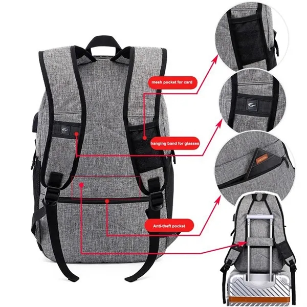 15.6inch Anti-Theft Business Travel Backpack - 15.6inch Anti-Theft Business Travel Backpack - Image 2 of 3