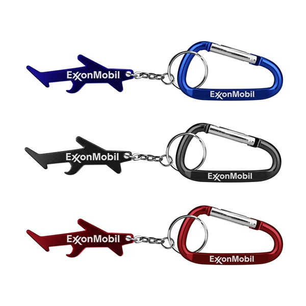 Plane / aircraft shape bottle opener keychain - Plane / aircraft shape bottle opener keychain - Image 0 of 4